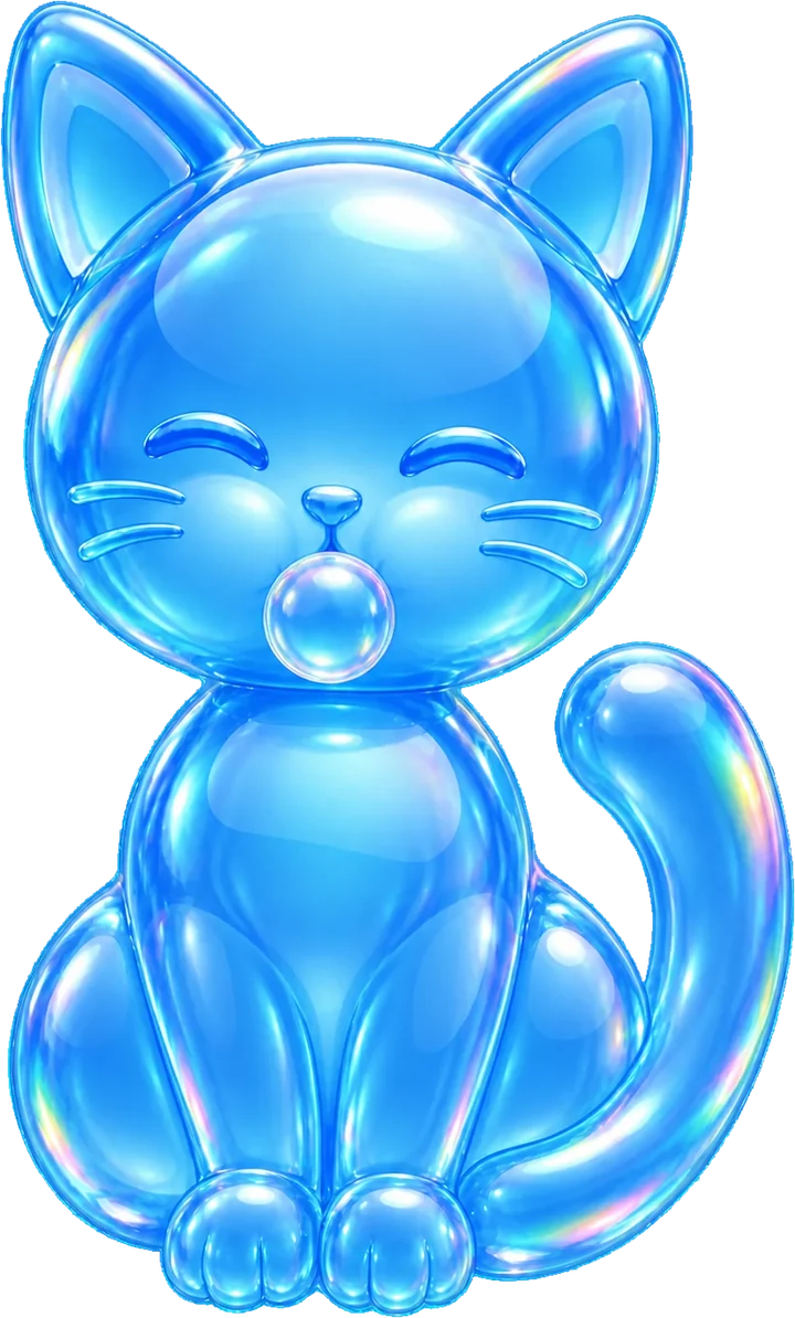 blowing a bubble